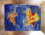 Westwind	 (40x30cm),	1994,	Öl und Pigmente auf Leinwand