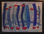 Blue Rondo a la Turk	 (60x50cm),	2009,	Öl und Pigmente auf Leinwand