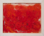 Rosen – orange	 (40x30cm),	2006,	Öl und Pigmente auf Leinwand