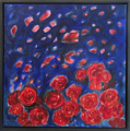 Nachsommer	 (80x70cm),	1999,	Öl und Pigmente auf Leinwand