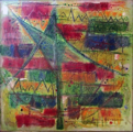 Ich schmücke einen Osterbaum (Rose Ausländer) (35x30cm), 2013, Öl und Pigmente auf Leinwand