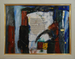 Uralte Lieder	 (60x80cm),	1994,	Öl und Pigmente auf Leinwand