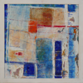 Alte Flagge	 (50x50cm),	2000,	Öl und Pigmente auf Leinwand