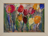 Tulpen	 (35x25cm),	2012,	Öl und Pigmente auf Leinwand