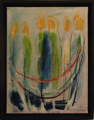 Nachmittag (J. R. Jiménez)	 (40x50cm),	1998,	Öl und Pigmente auf Leinwand