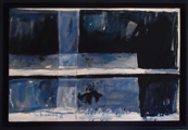 Winterkreuz 	 (50x40cm),	1998,	Öl und Pigmente auf Leinwand